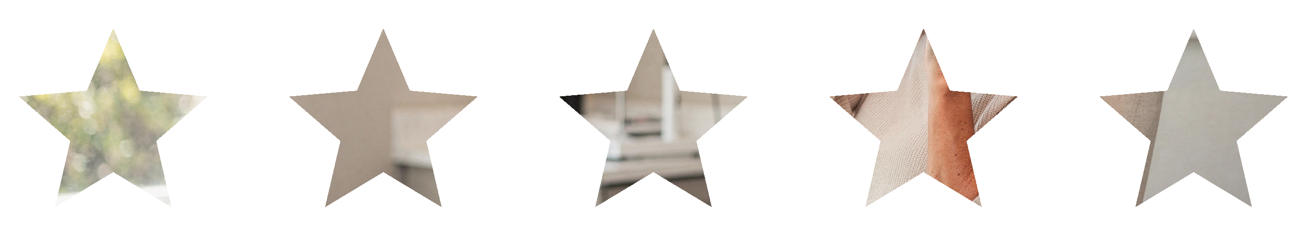 Five-star rating display with four full stars and one partially filled star